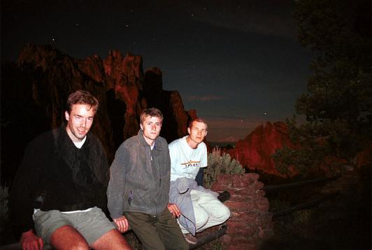 Tom, Ben, David in Smith Rock, 2000