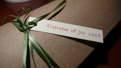 Wrapped up and Ribboned; Text is 18pt Caslon Old Style